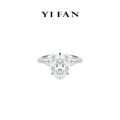 Wedding collection: Modern “Brilliant & Icy Pigeon Egg Rocks” detailed 5-stones Ring