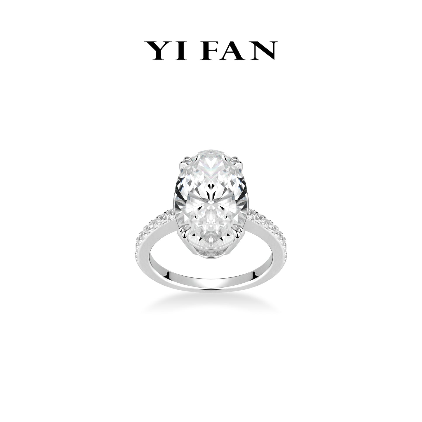 Ethereal Sparkle Collection: Glamorous "Radiant Icy Oval Sparkle" exquisite Ring