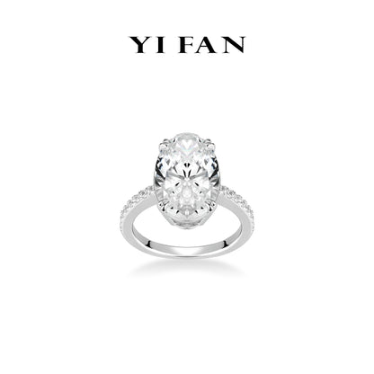 Ethereal Sparkle Collection: Glamorous "Radiant Icy Oval Sparkle" exquisite Ring