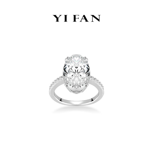 Ethereal Sparkle Collection: Glamorous "Radiant Icy Oval Sparkle" exquisite Ring