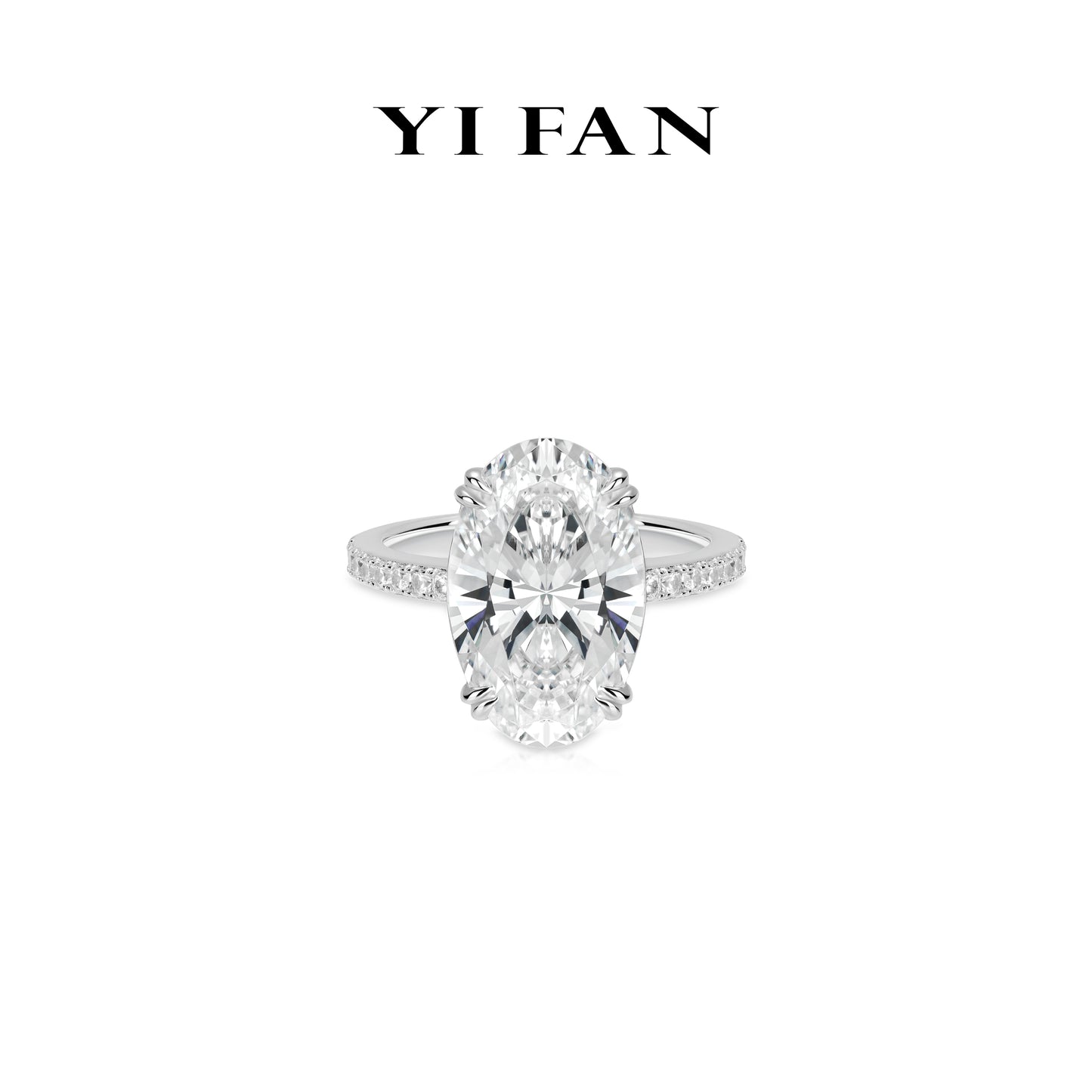 Ethereal Sparkle Collection: Glamorous "Radiant Icy Oval Sparkle" exquisite Ring