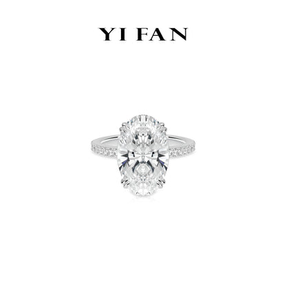 Ethereal Sparkle Collection: Glamorous "Radiant Icy Oval Sparkle" exquisite Ring