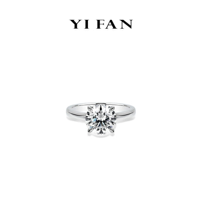 Pure Radiance Collection: Modern "Brilliant 4 prong Y-side" exquisite Ring (Solitair 3 carat)