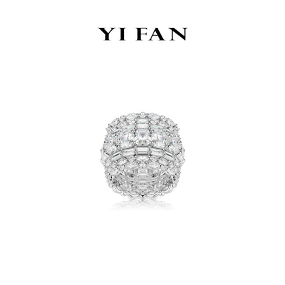 High Jewelry collection: Luxury “Multi-Layered Mixed-cuts Symphony” High-End Couture Ring