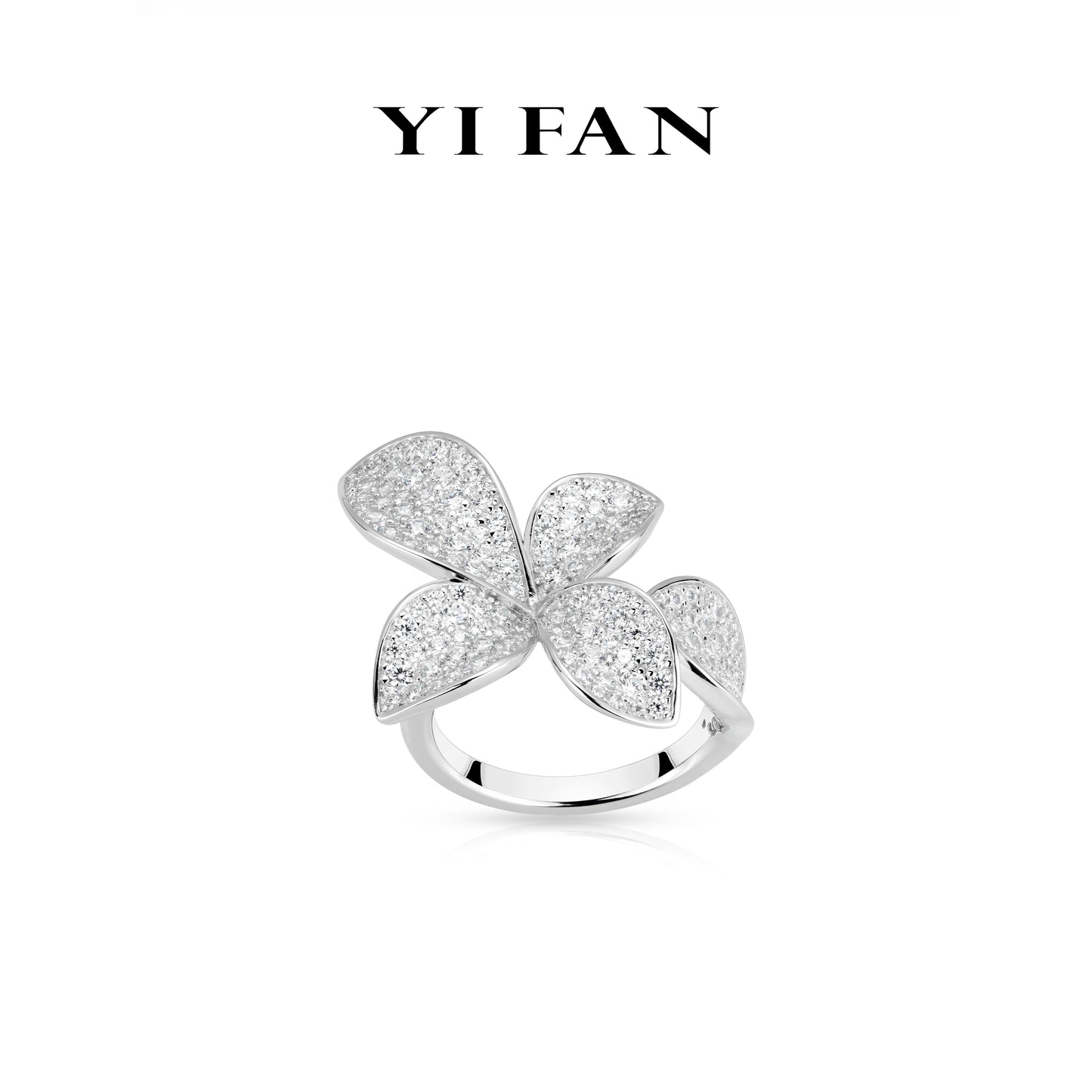 Pre-order Bloom & Gleam Collection: Modern "Ethereal Blossom Stardust Petal" exquisite Ring