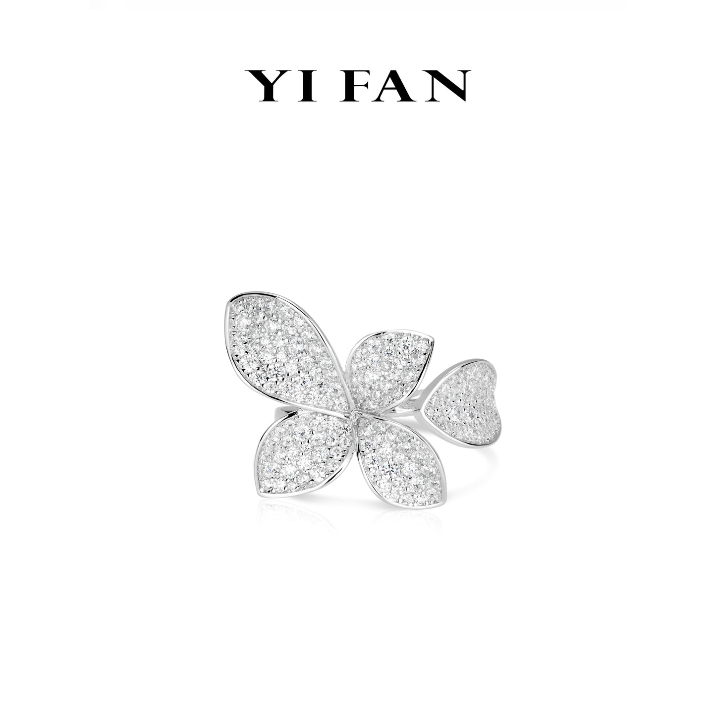 Pre-order Bloom & Gleam Collection: Modern "Ethereal Blossom Stardust Petal" exquisite Ring