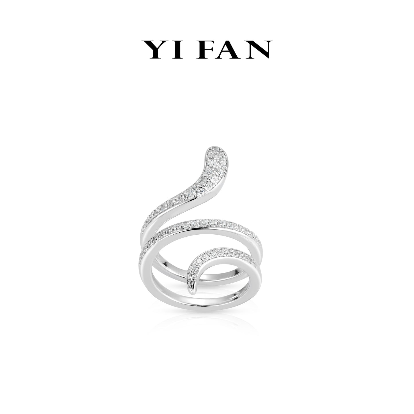 Ethereal Sparkle Collection: Modern "Stardust Serpent Wrap” exquisite Ring