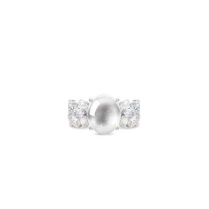 Promotion design: Icy jade "luminous pearl" modern Ring