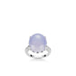 High Jewelry collection: Icy Blue Purple jade "Pigeon Egg Rock" modern Ring