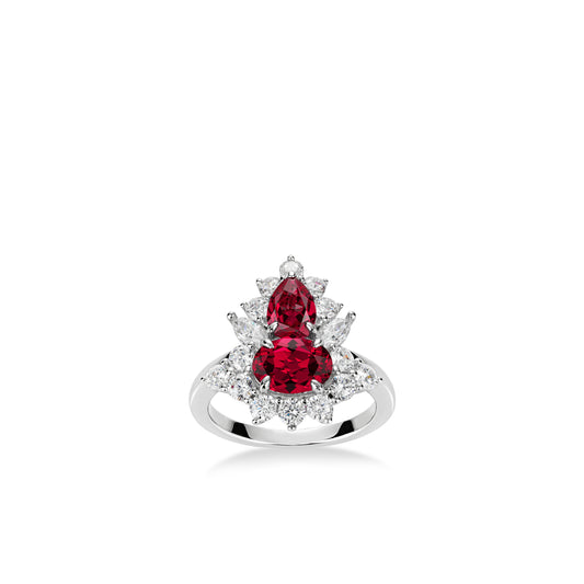 Welfare Exclusive: Modern "Red Wine Hulu with treasure" detailed Ring