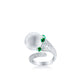 Pre-order High Jewelry collection: Premium Icy Jade "Modern legendary luminous pearl" Open Ring