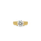 Golden time collection: Modern Brilliant-cut detailed wide band Ring