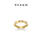 Golden time collection: “Modern Bamboo Section” detailed eternity Ring