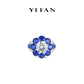 Sapphire color collection: Brilliant "Blue Sunflower" Ring