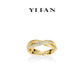 Pre-order Golden time collection: Modern "Golden Brushed Cross” detailed Ring