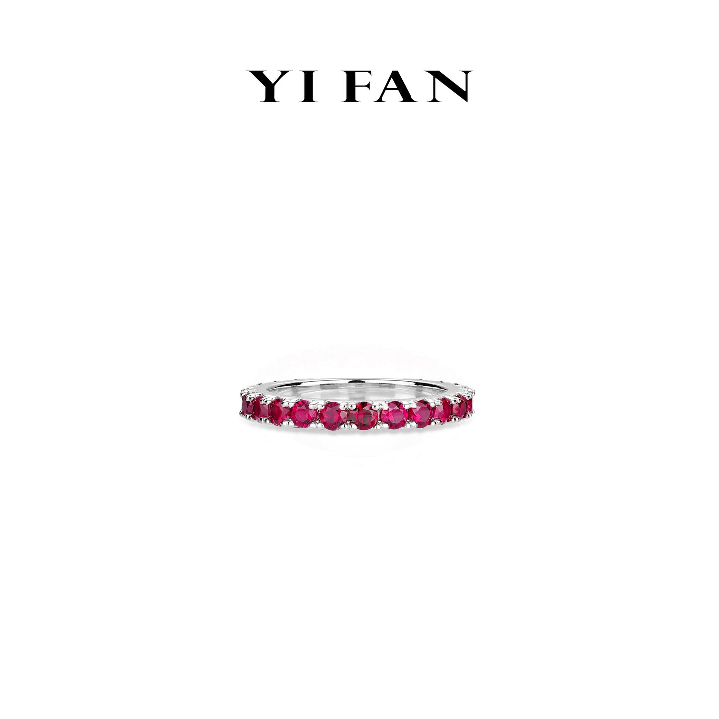 Ruby color collection: "Red Dots" eternity band Ring