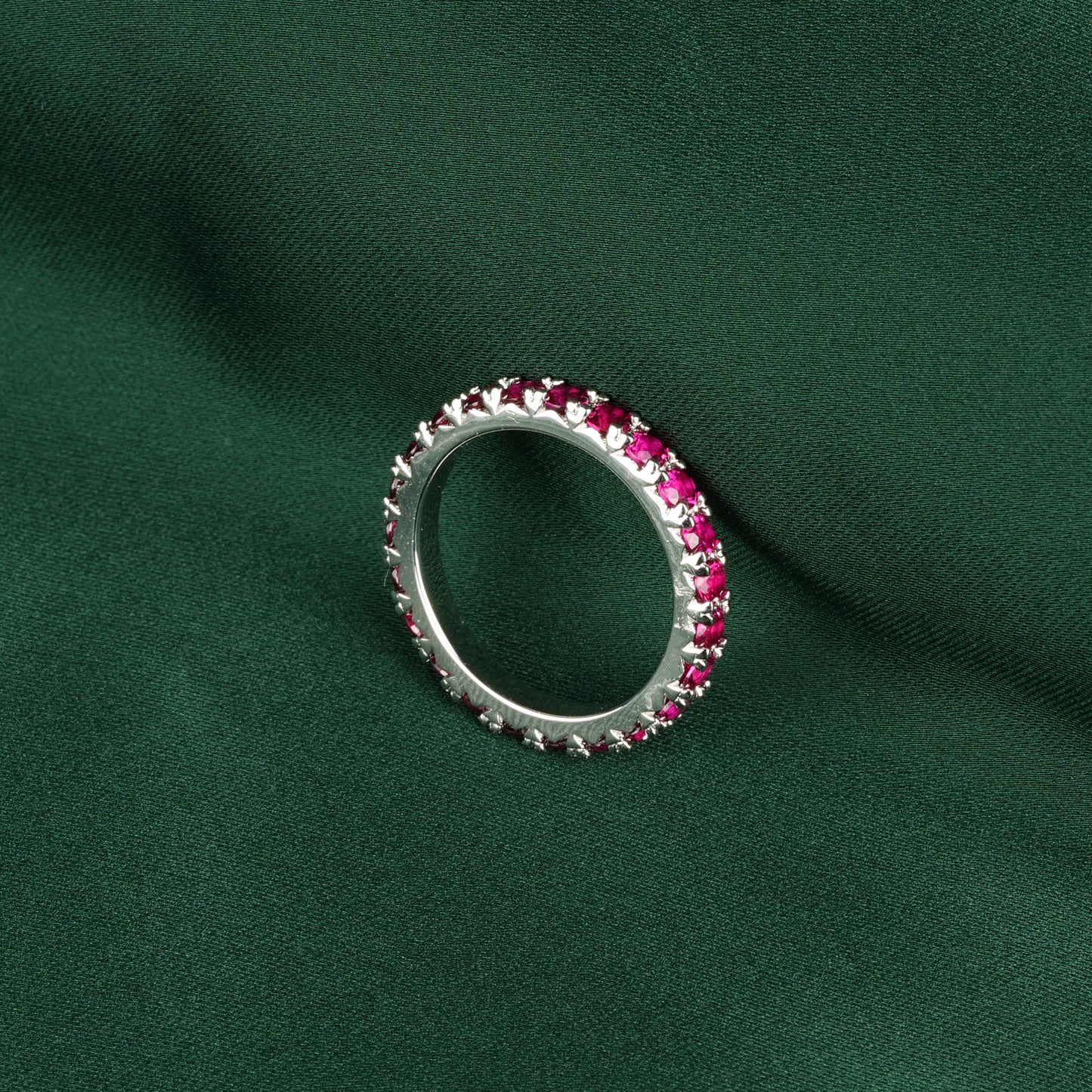 Ruby color collection: "Red Dots" eternity band Ring