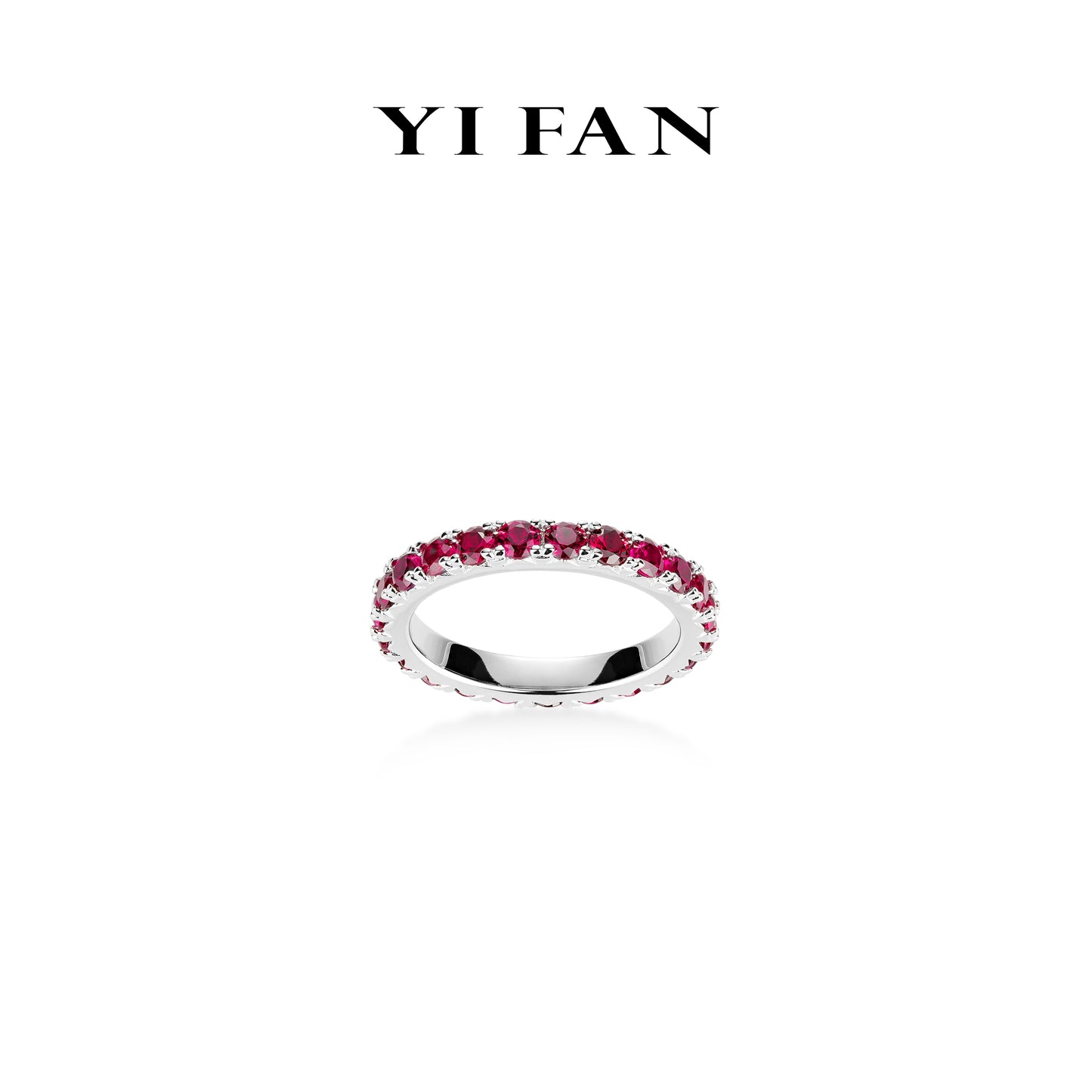 Ruby color collection: "Red Dots" eternity band Ring