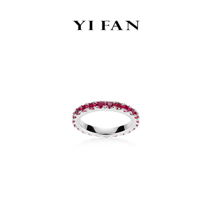 Ruby color collection: "Red Dots" eternity band Ring
