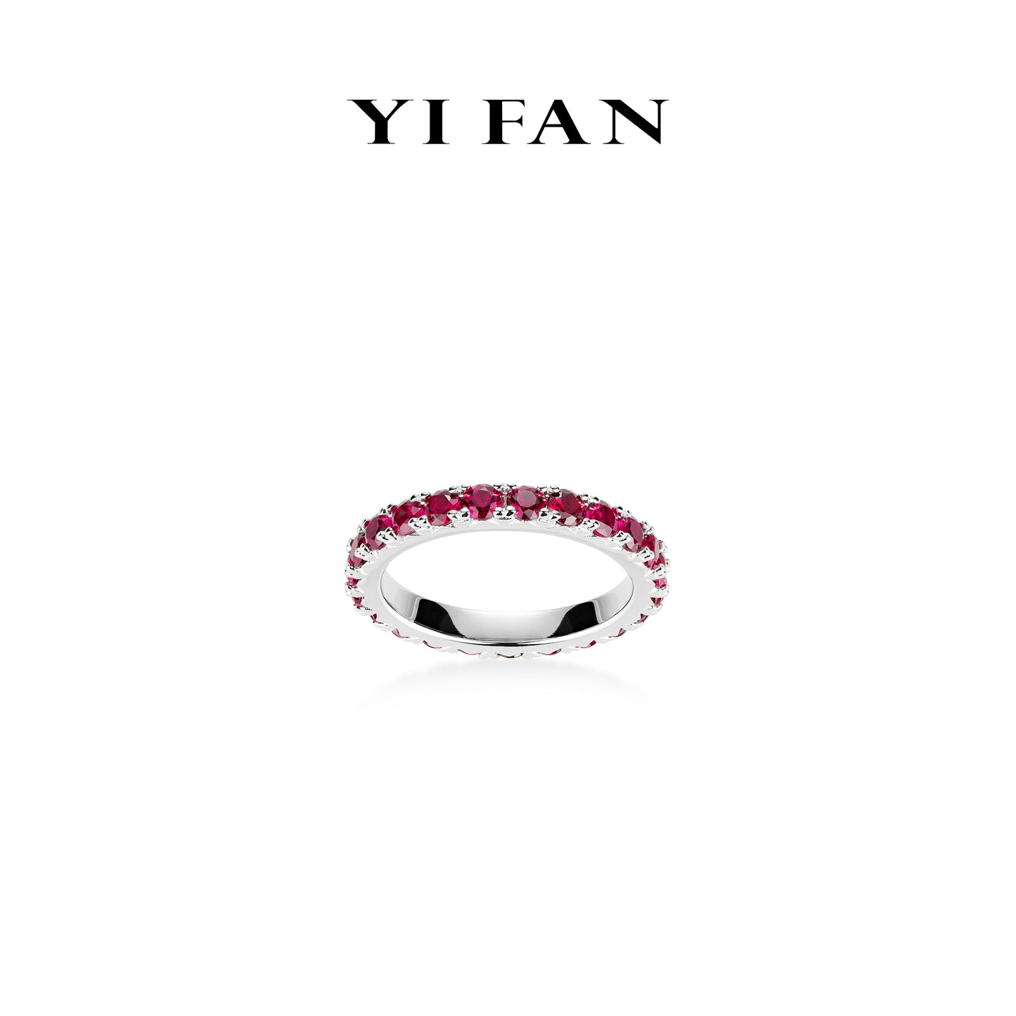 Ruby color collection: "Red Dots" eternity band Ring