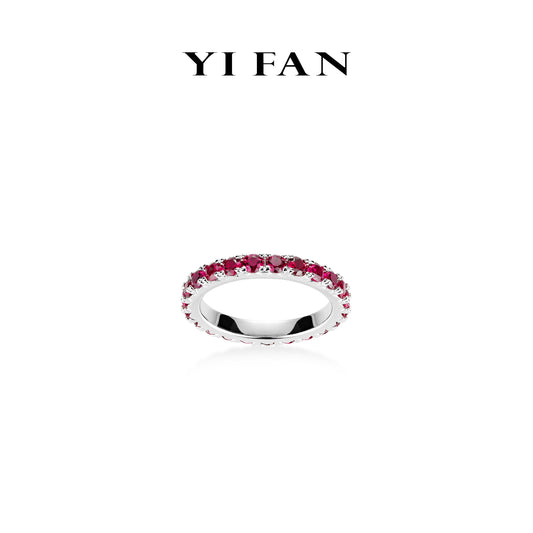 Ruby color collection: "Red Dots" eternity band Ring