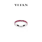 Ruby color collection: "Red Dots" eternity band Ring