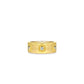 Golden time collection: “Modern Italian brushed Starlight” detailed wide band Ring