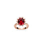 Ruby color collection: Oval "Bright Starlights" detailed Ring