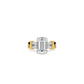 Emerald-cut collection: Modern "Emerald-cut 2 tones" Ring (Unisex)