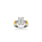 Emerald-cut collection: Modern "Emerald-cut 2 tones" Ring (Unisex)