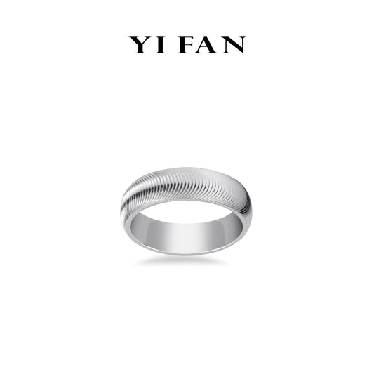 Minimalist collection: Modern "Silver Moonlight" Rotating/Fidget Ring