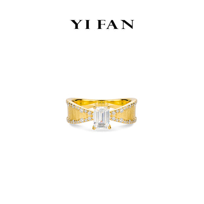 Golden time collection: "Emerald-cut Lovers" Golden-arm Ring