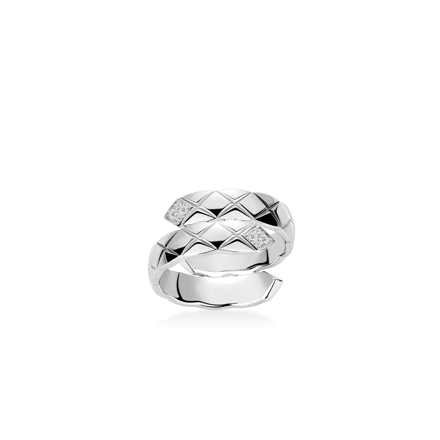 Minimalist collection: Modern "Rhombic double-line" Wide band Ring