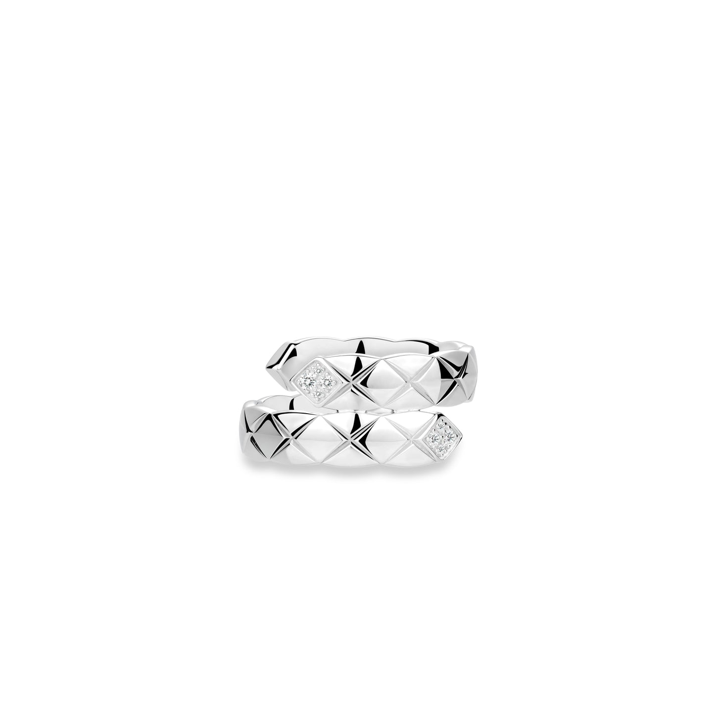 Minimalist collection: Modern "Rhombic double-line" Wide band Ring