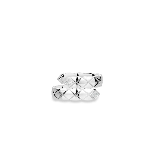 Minimalist collection: Modern "Rhombic double-line" Wide band Ring