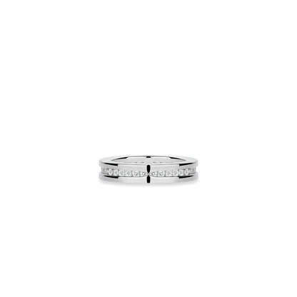 Wedding collection: Modern "Silver Starlight" eternity band Ring (Unisex)