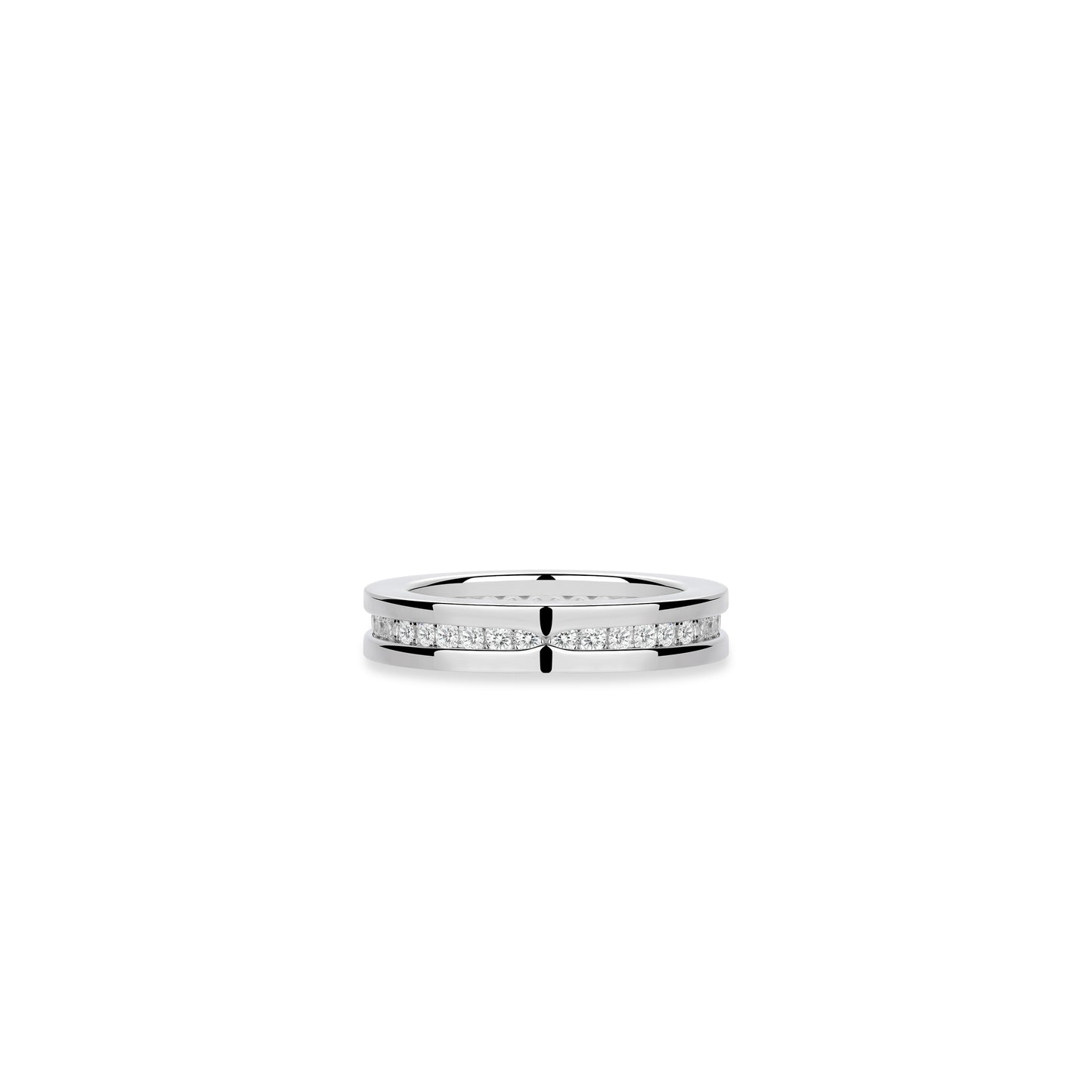 Wedding collection: Modern "Silver Starlight" eternity band Ring (Unisex)