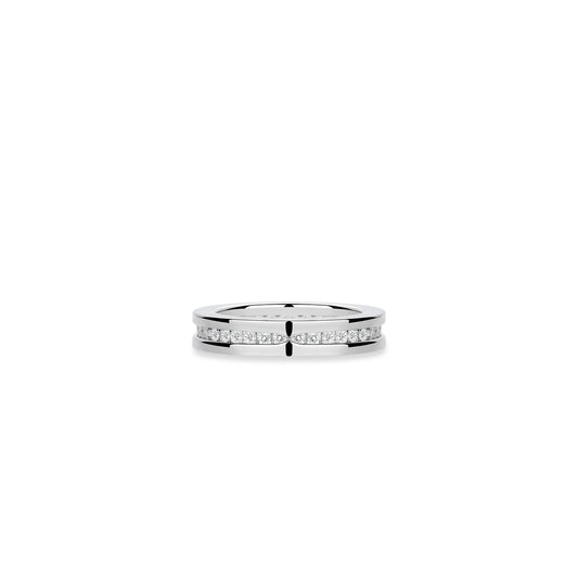 Wedding collection: Modern "Silver Starlight" eternity band Ring (Unisex)