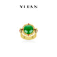 Golden time collection: Multi-purpose "Green jade Amulet" detailed Rotating Ring/Pendant (Unisex)