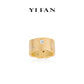 Minimalist collection: "Golden brushed Starry Sky" Modern Wide Ring