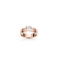 Rose-gold Fever collection: Modern "Love" CNC Solitaire Ring