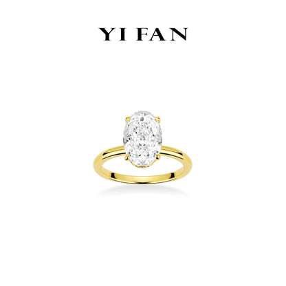 Golden time collection: G color "Icy Monalisa Pigeon Egg Rock" delicate Engagement/Wedding Ring