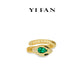 High Jewelry Lab Grown Emerald collection: Luxury “Golden Serpent” exquisite open Ring