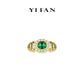 Lab Grown Emerald collection: Golden "The Wizard of Oz" detailed Golden-arm Ring