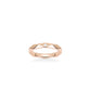 Pre-order Rose-gold Fever collection: Modern "Rhombus Vein" CNC Ring Band