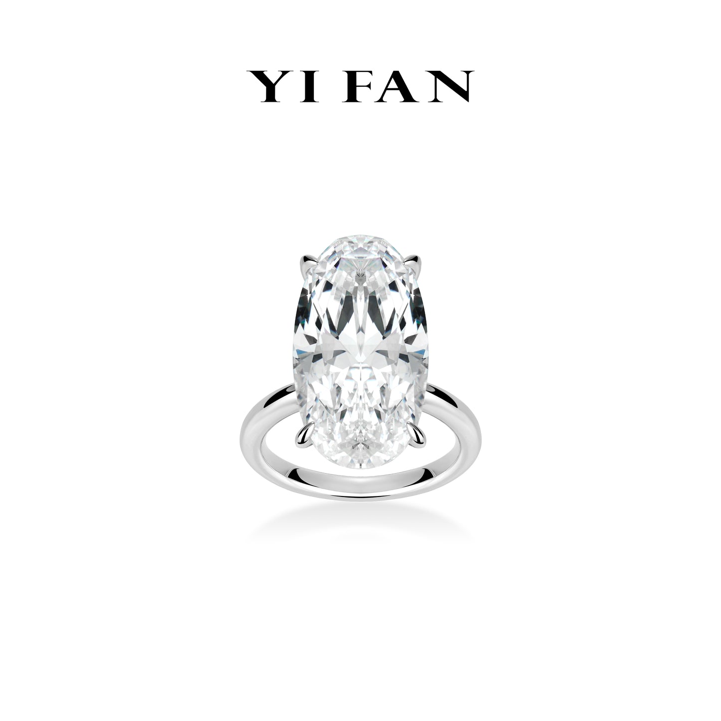 Pre-order High Jewelry collection: “Stellar Elongated Oval Radiance” High-End Couture Ring (big carat)