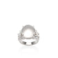 Icy Burmese Jade "legendary luminous pearl" modern Ring