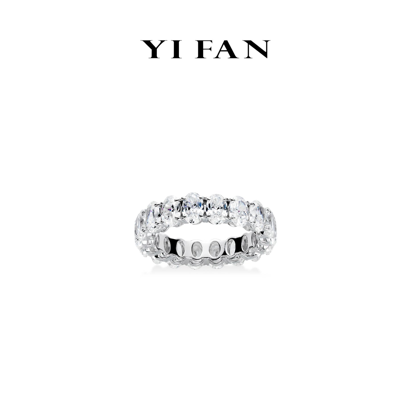 Wedding collection: Modern "Starlit Eternal Gleam" exquisite Eternity Band