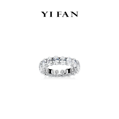 Wedding collection: Modern "Starlit Eternal Gleam" exquisite Eternity Band