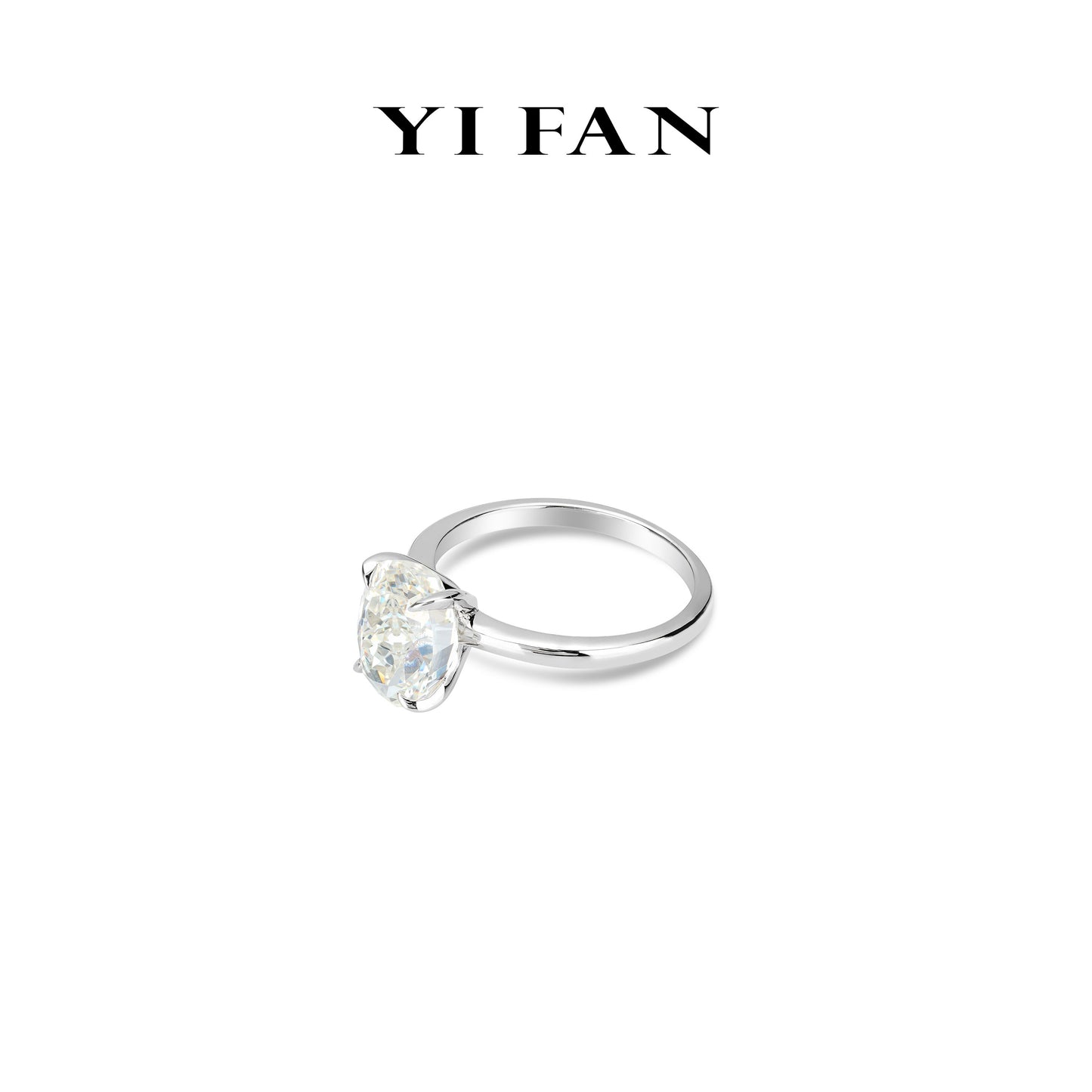 Wedding collection: G color Icy-cut "Modern Pigeon-egg Rock" Engagement/Wedding Ring (3 carat)